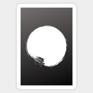 Infinite #2 White on Black Digital Art Sticker